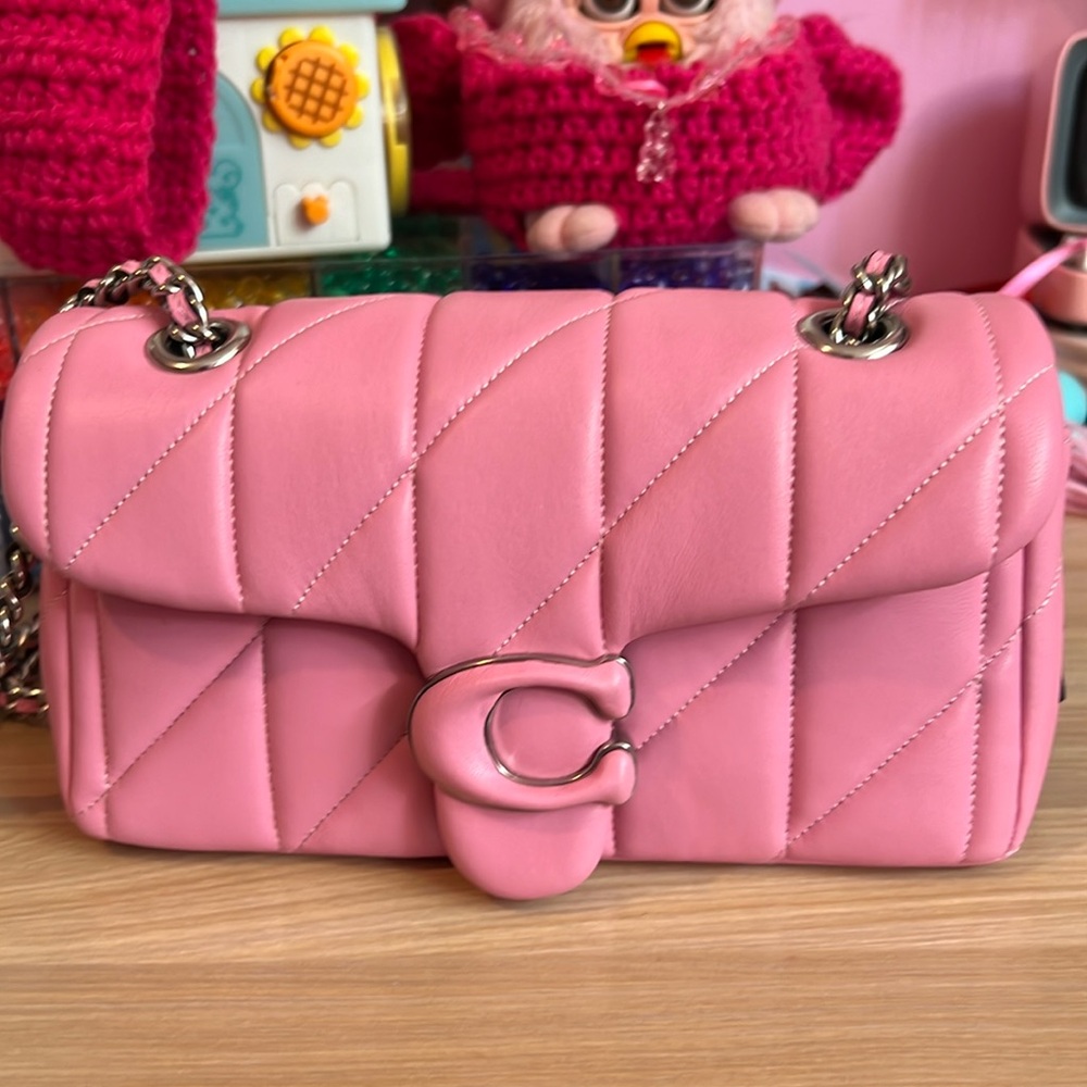 coach quilted tabby 20 pink